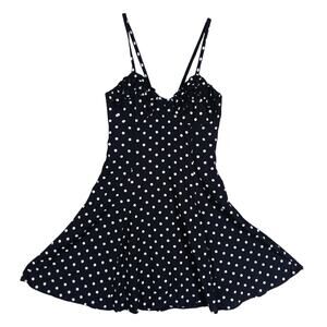 Fire Los Angeles Black and White Polka Dot Mini Dress